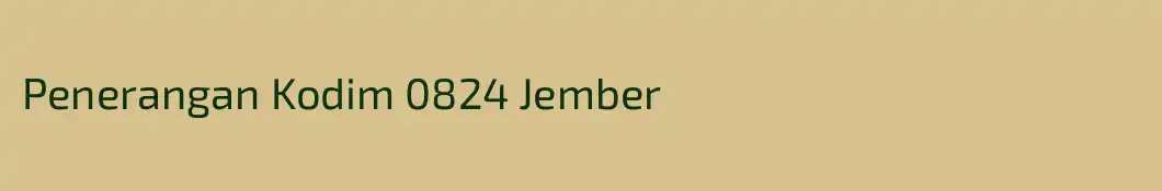 Penerangan Kodim 0824 Jember